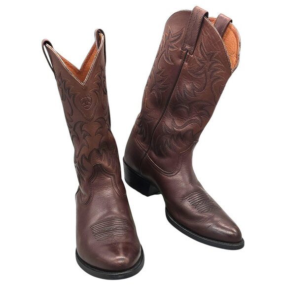 Ariat Men's Heritage Western Boots Distressed Brown Style 34720 Size 10D Leather - Picture 1 of 16